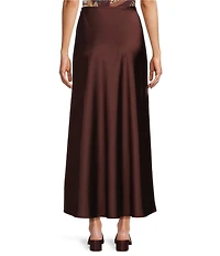 Antonio Melani Bella A-Line Coordinating Satin Maxi Skirt