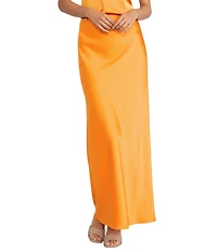 Antonio Melani Bella A-Line Coordinating Satin Maxi Skirt