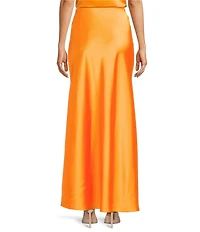 Antonio Melani Bella A-Line Coordinating Satin Maxi Skirt
