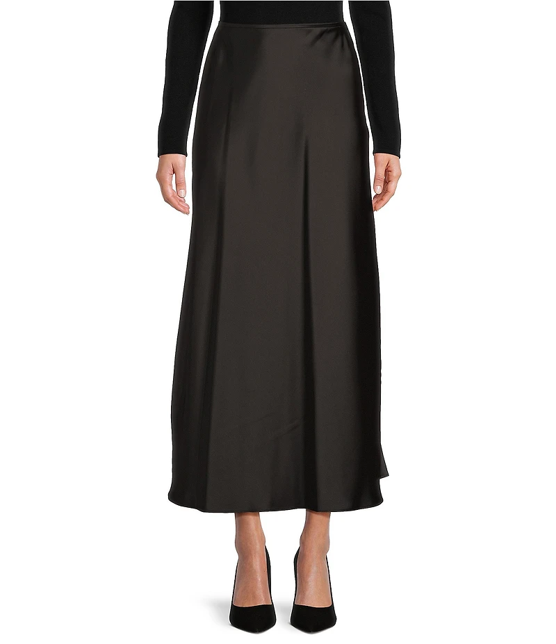 Antonio Melani Bella A-Line Satin Maxi Skirt