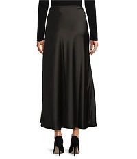 Antonio Melani Bella A-Line Satin Maxi Skirt