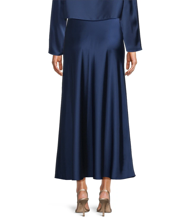 Antonio Melani Bella A-Line Coordinating Satin Maxi Skirt