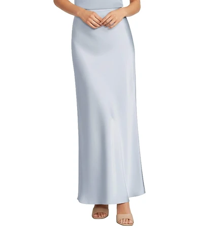 Antonio Melani Bella Drapey Satin A-Line Maxi Skirt