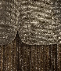 Antonio Melani Billie Crepe Strapless Pleated Metallic Maxi Dress