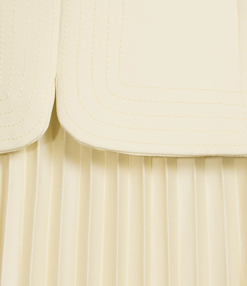 Antonio Melani Billie Crepe Strapless Sleeveless Pleated A-Line Maxi Dress