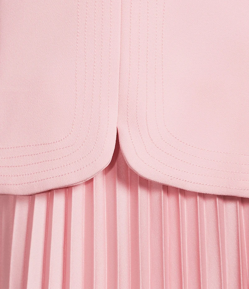 Antonio Melani Billie Crepe Strapless Sleeveless Pleated A-Line Maxi Dress