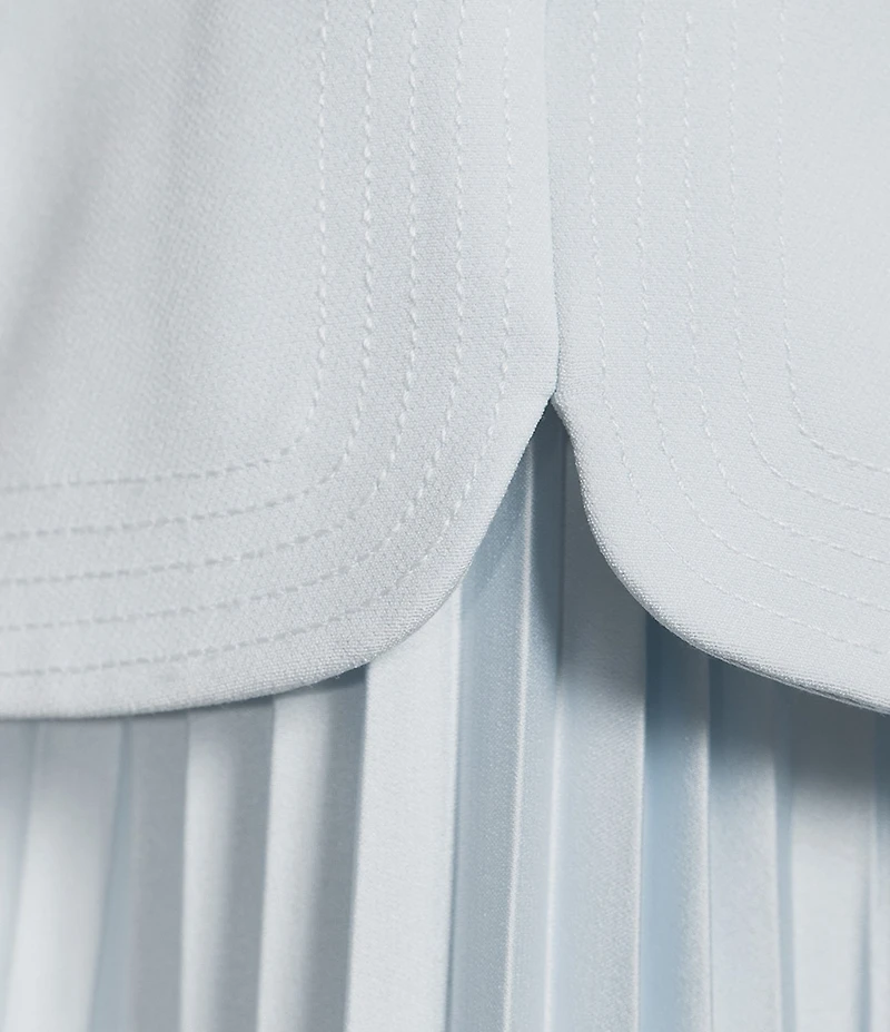 Antonio Melani Billie Crepe Strapless Sleeveless Pleated A-Line Maxi Dress