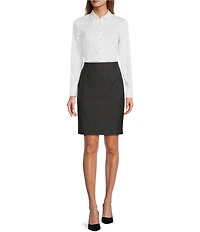 Antonio Melani Bitsy Wool Blend Pencil Skirt