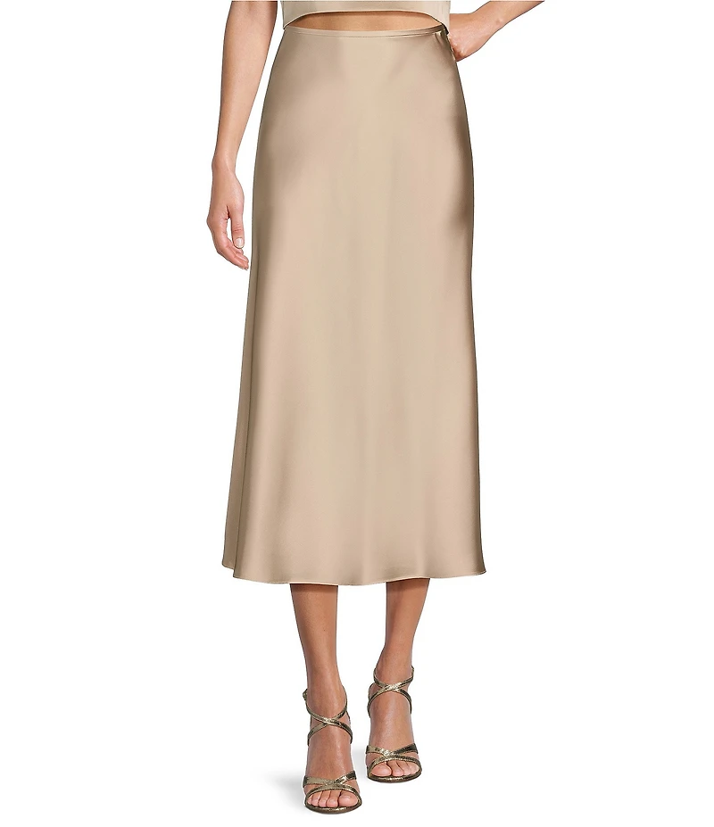 Antonio Melani Blakely Coordinating A-Line Satin Skirt