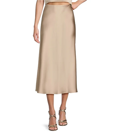 Antonio Melani Blakely Coordinating A-Line Satin Skirt