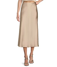 Antonio Melani Blakely Coordinating A-Line Satin Skirt