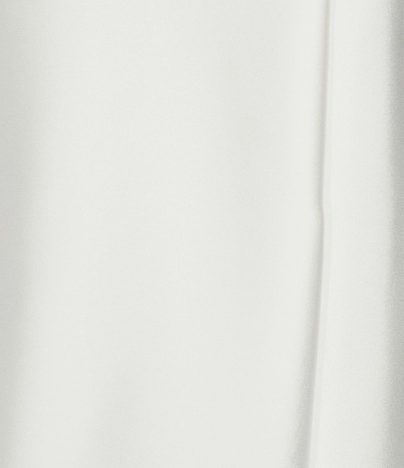 Antonio Melani Blyss Drapey Satin Boat Neck Long Sleeve Feather Cuff Blouse