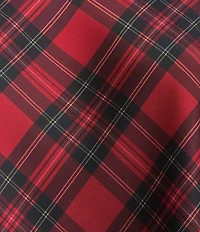 Antonio Melani Blyss Plaid Boat Neck Long Sleeve Coordinating Satin Blouse