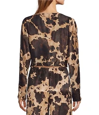 Antonio Melani Blyss Satin Long Sleeve Boat Neck Coordinating Blouse