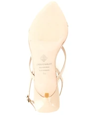 Antonio Melani Blythe Patent Leather Toe Loop Hardware Slingback Dress Sandals