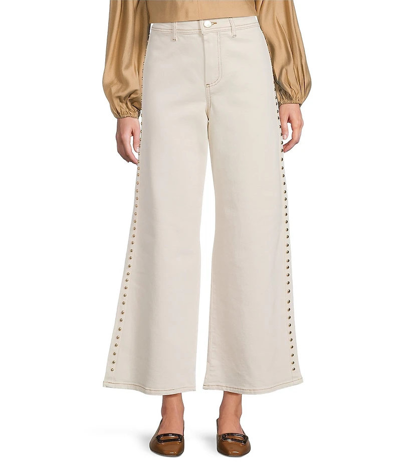 Antonio Melani Bojang Denim Straight Leg Studded Pants
