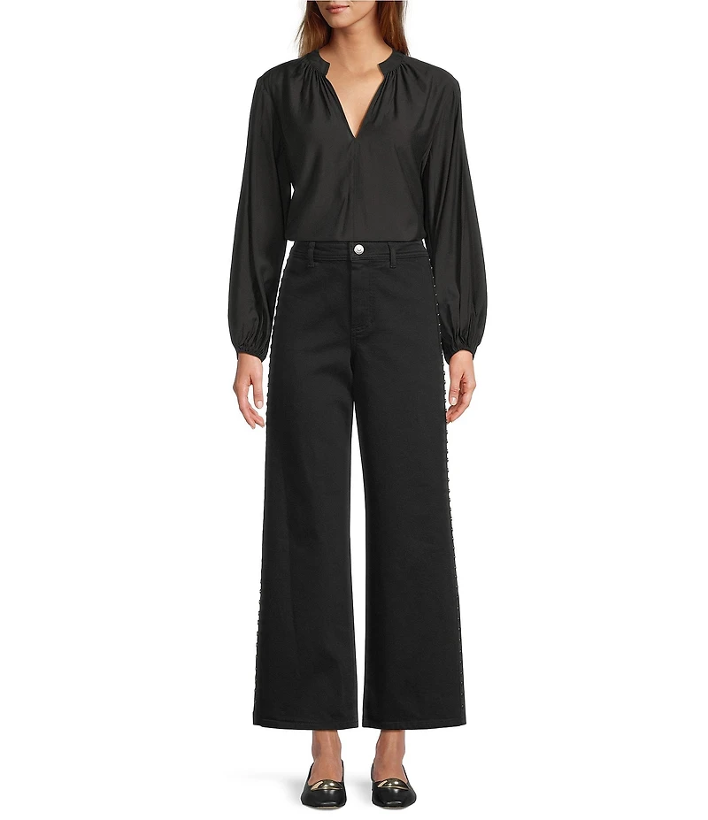 Antonio Melani Bojang Denim Straight Leg Studded Pants