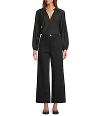 Antonio Melani Bojang Denim Straight Leg Studded Pants