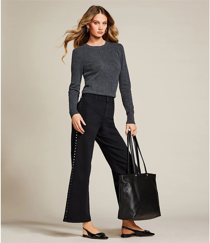 Antonio Melani Bojang Denim Straight Leg Studded Pants