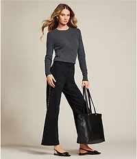 Antonio Melani Bojang Denim Straight Leg Studded Pants