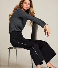 Antonio Melani Bojang Denim Straight Leg Studded Pants