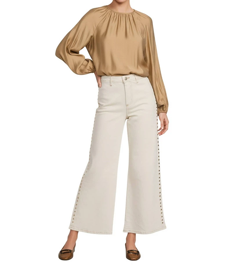 Antonio Melani Bojang Denim Straight Leg Studded Pants