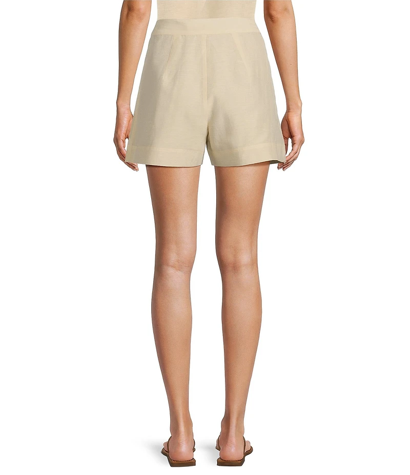 Antonio Melani Bonnie Front Pleat Linen Shorts