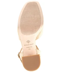 Antonio Melani Bonny Raffia Platform Block Heel Sandals