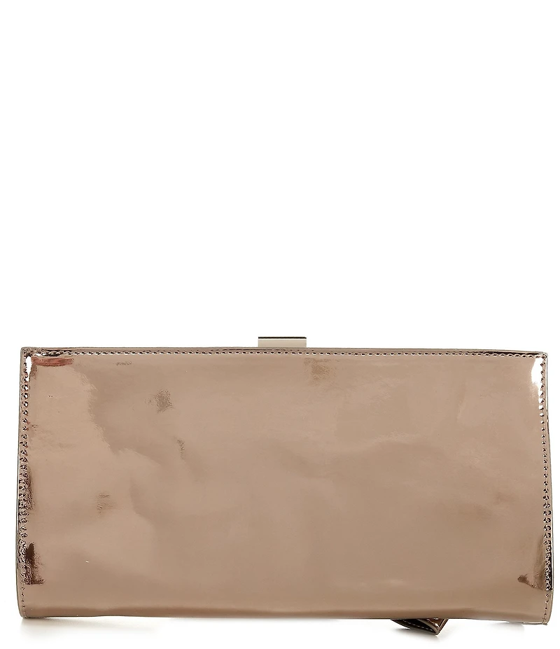 Antonio Melani Bow Metallic Baguette Clutch