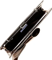 Antonio Melani Bow Metallic Baguette Clutch