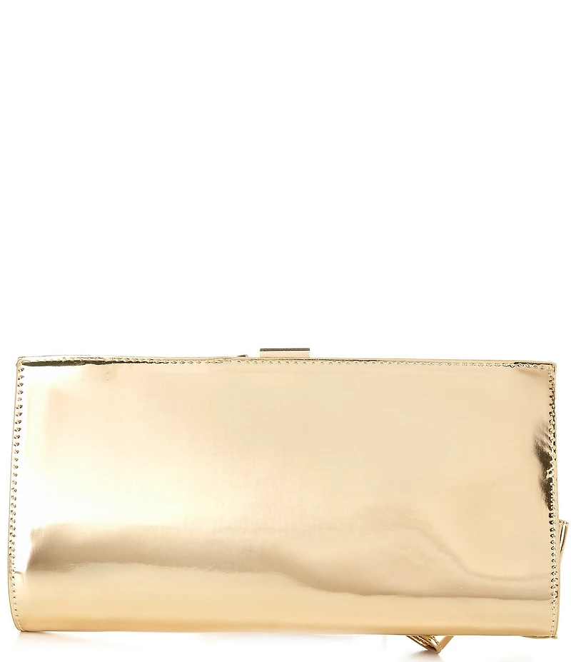 Antonio Melani Bow Metallic Baguette Clutch