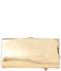 Antonio Melani Bow Metallic Baguette Clutch
