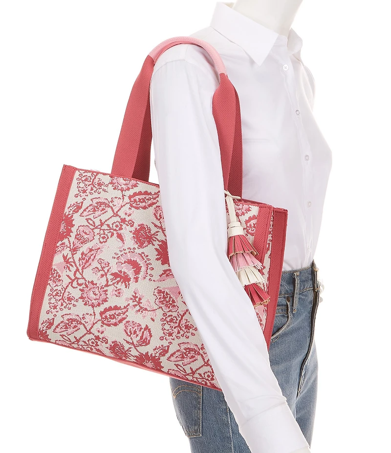 Antonio Melani Brooklyn Floral Medium Tote Bag with Tassel