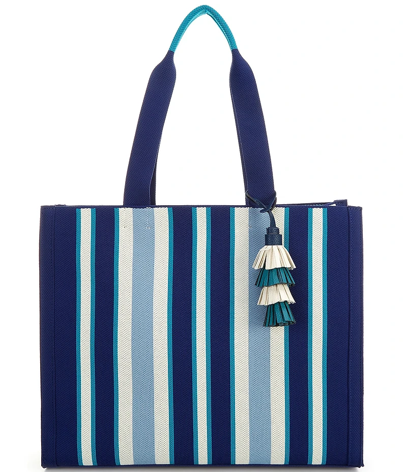 Antonio Melani Brooklyn Stripe Tote Bag with Tassel