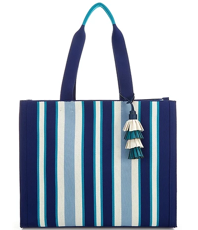 Antonio Melani Brooklyn Stripe Tote Bag with Tassel