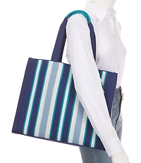 Antonio Melani Brooklyn Stripe Tote Bag with Tassel
