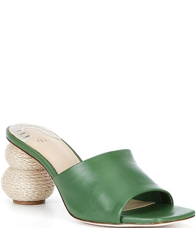 Antonio Melani Brynlee Leather Rope Ball Heel Slip On Dress Sandals