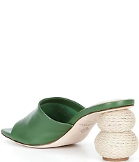 Antonio Melani Brynlee Leather Rope Ball Heel Slip On Dress Sandals