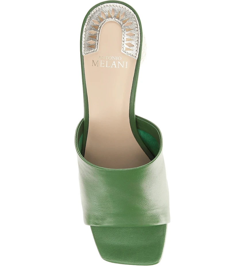 Antonio Melani Brynlee Leather Rope Ball Heel Slip On Dress Sandals