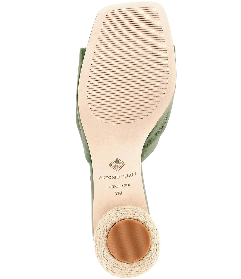 Antonio Melani Brynlee Leather Rope Ball Heel Slip On Dress Sandals