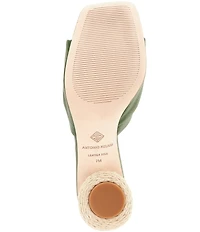 Antonio Melani Brynlee Leather Rope Ball Heel Slip On Dress Sandals