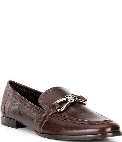 Antonio Melani Cain Leather Bit Buckle Loafers