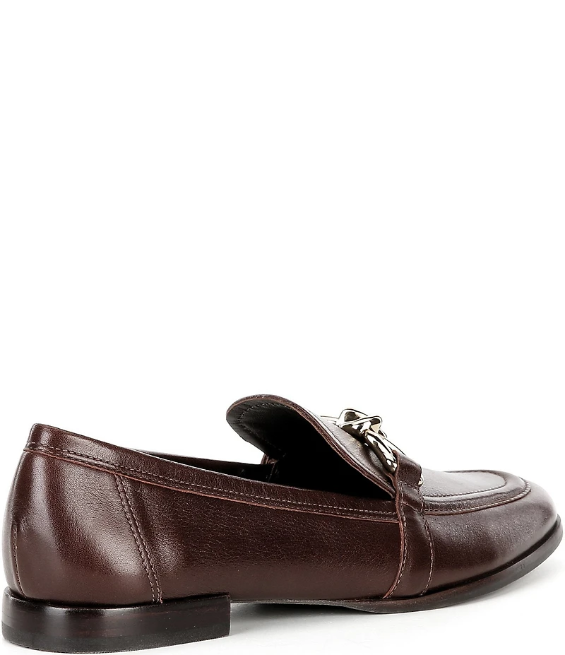 Antonio Melani Cain Leather Bit Buckle Loafers