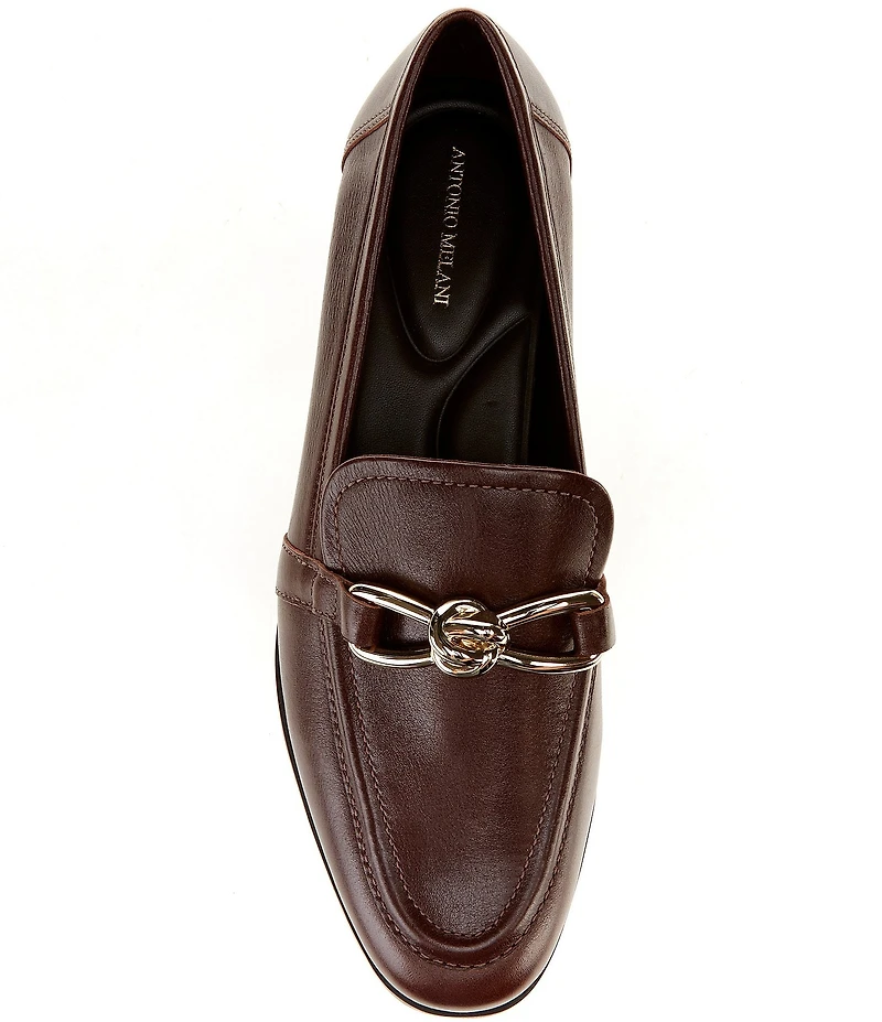 Antonio Melani Cain Leather Bit Buckle Loafers