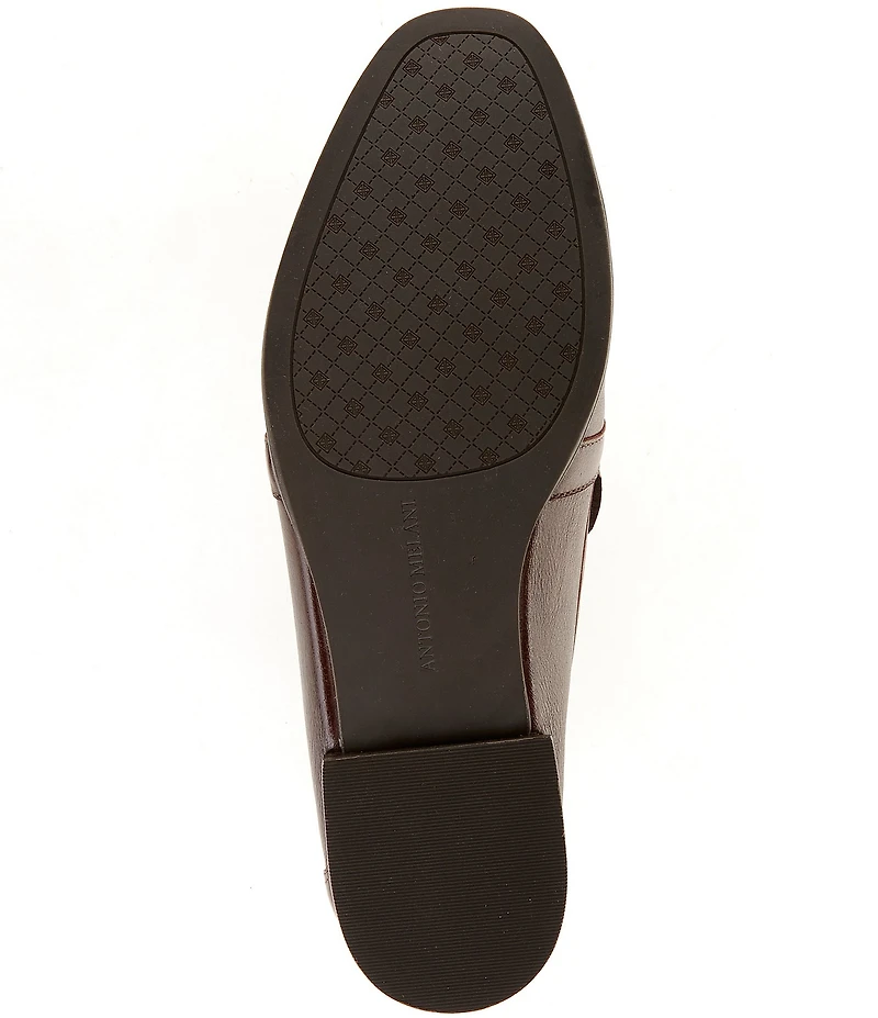 Antonio Melani Cain Leather Bit Buckle Loafers