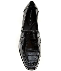 Antonio Melani Cain Two Croco Leather Loafers