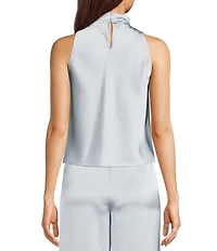 Antonio Melani Callie Halter Cowl Satin Sleeveless Blouse