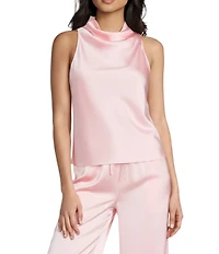 Antonio Melani Callie Halter Cowl Satin Sleeveless Blouse