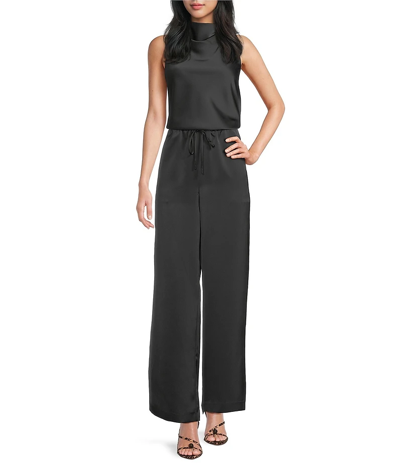 Antonio Melani Callie Halter Cowl Satin Sleeveless Blouse