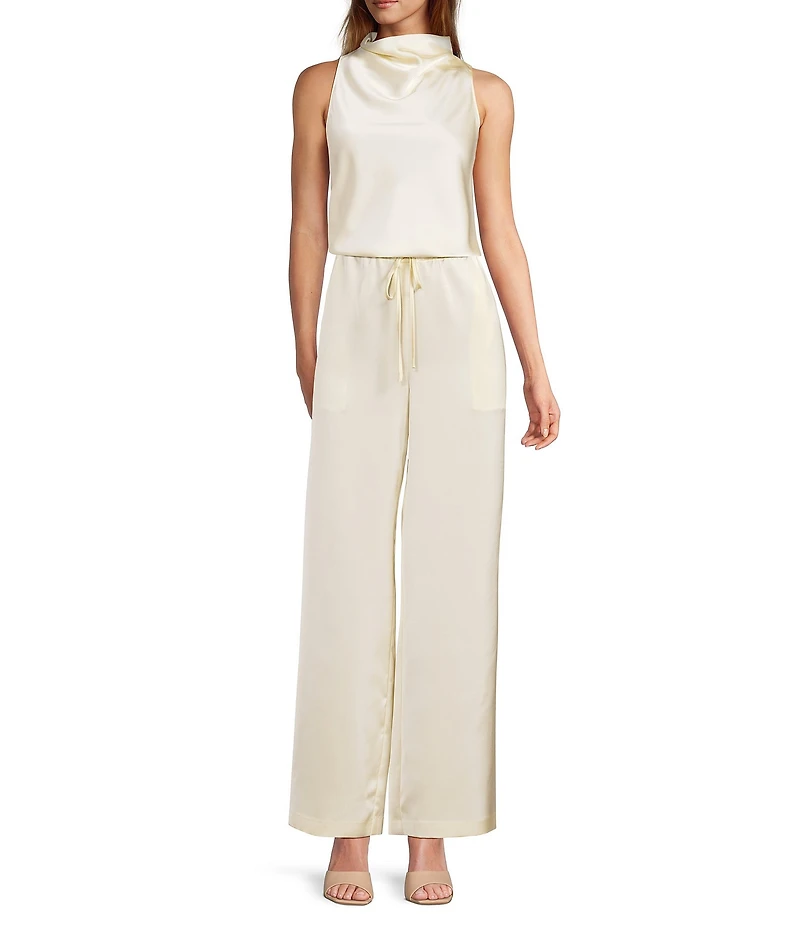 Antonio Melani Callie Halter Cowl Satin Sleeveless Blouse